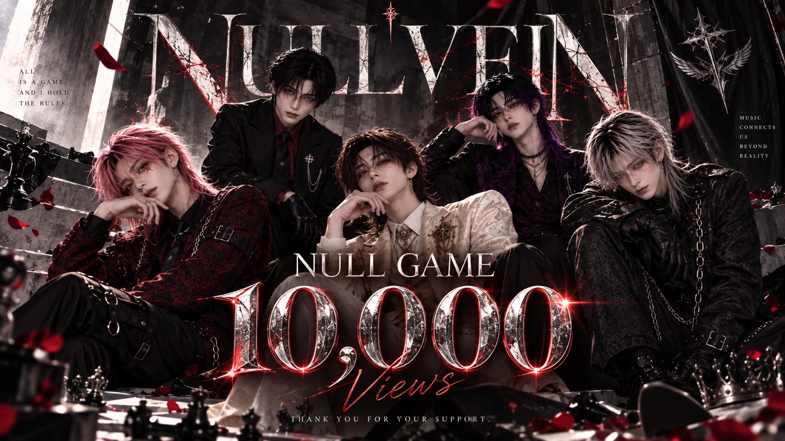 NULLVEIN『NULL GAME』10,000回再生突破 記念ビジュアル